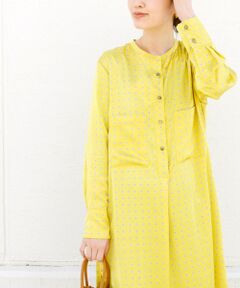 SHIPS / シップス ミニ丈・ひざ丈ワンピース | TICCA:プリントノーカラーワンピース