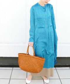 SHIPS / シップス ミニ丈・ひざ丈ワンピース | TICCA:プリントノーカラーワンピース