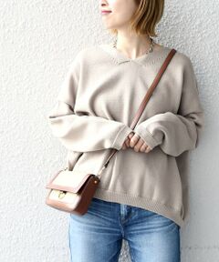 SHIPS / シップス ニット・セーター | コットンシャイニーVネックプルオーバー
