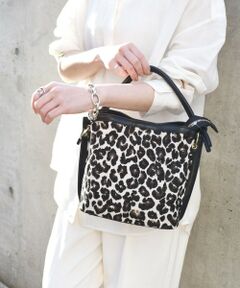 SHIPS / シップス ハンドバッグ | レオパード/ソリッド ノット2WAYデザインバッグ