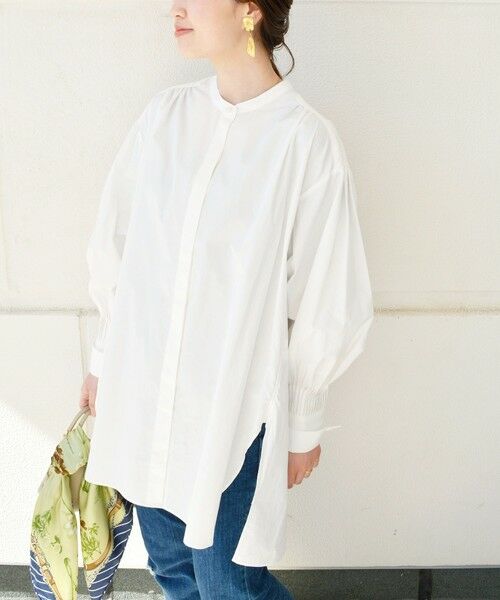 SHIPS for women / シップスウィメン シャツ・ブラウス | 【SHIPS別注】BENCH MARKING SHIRT:ボリュームタックスリーブシャツ | 詳細8