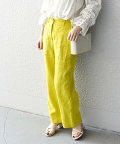 【WEB限定】〈手洗い可能〉リネンキャンバスポケットパンツ◇