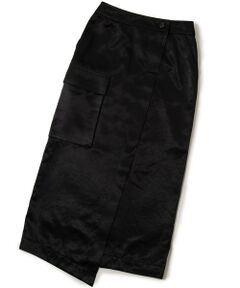 SNSを通じてSHIPSや自分たちの「今」を発信しているSHOP PRESSの6人が「私たちが今着たい服」をプロデュース。<br>洋服が大好きな彼女たちのセンスやトレンド、お店のスタッフだからこそ感じるお客様の「欲しい」を取り入れた、沢山のこだわりが詰ったラインナップ。<br><br>お客様と自分たち SHOP PRESS の「欲しい」や「気分」をトレンドと程よくミックスした、ショップスタッフだからこそ作れる充実のラインナップです！<br><br><br>ビッグポケットがアクセントのラップスカート。<br>マチ付なので立体感があるところもポイントです。<br>スリットが入っているので動きやすく、足元に抜け感が出て女性らしさがUPします。<br><br>タイトめなスッキリと見えるシルエットなので、トップスはゆったりとしたロンTEEやルーズなスウェットなどとの合わせがおススメです。<br>ツヤ感があるので綺麗めパンプスと合わせたり、カジュアルにボリュームのあるスニーカーにと、ON/OFF幅広く楽しめるアイテム。<br><br>スリットが深く入っているのでニットリブパンツをレイヤードしてもトレンド感があり可愛いです。<br><br><br>※ご自宅で手洗い可能です。<br>※末永く愛用頂く為に、アテンションタグ・洗濯ネームを必ずご確認の上、着用又はお取り扱い下さい。<br><br><br><font color=RED>※画像の商品はサンプルです。 </b></font><br>実際の商品と仕様、加工、サイズが若干異なる場合がございます。<br><br>※屋外での撮影画像は、光の当たり具合で色味が異なって見える場合があります。詳細画像をご参照ください。<br>