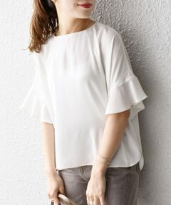 SHIPS / シップス シャツ・ブラウス | サテンショートスリーブプルオーバー◇