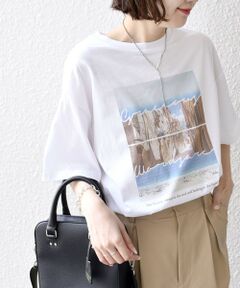 SHIPS / シップス カットソー | * オーガニックコットン フォト ショート スリーブ TEE