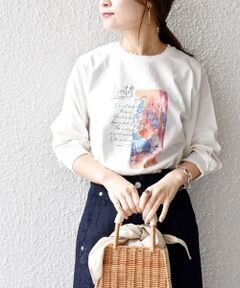 SHIPS / シップス カットソー | ボリュームスリーブプリントTEE