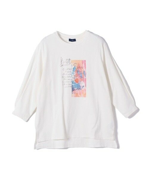 SHIPS for women / シップスウィメン カットソー | ボリュームスリーブプリントTEE | 詳細1