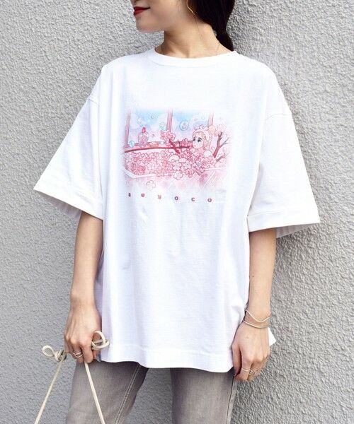 SHIPS for women / シップスウィメン Tシャツ | meyocoプリントビッグTEE◇ | 詳細7