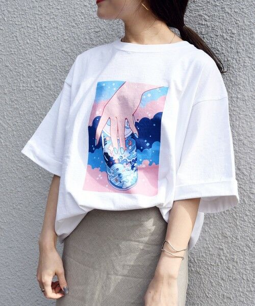 SHIPS for women / シップスウィメン Tシャツ | meyocoプリントビッグTEE◇ | 詳細16