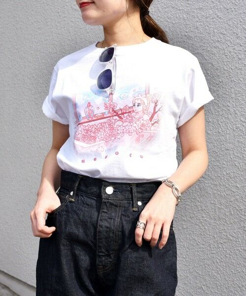 SHIPS for women / シップスウィメン Tシャツ | meyoco プリントクルーネックTEE◇ | 詳細5