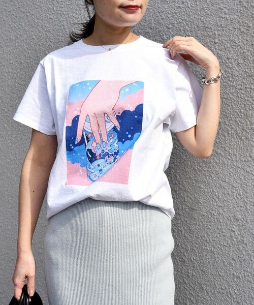 SHIPS for women / シップスウィメン Tシャツ | meyoco プリントクルーネックTEE◇ | 詳細17