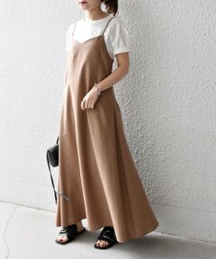 SHIPS / シップス ロング・マキシ丈ワンピース | リネンミックスキャミワンピース◇