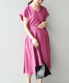 SHIPS / シップス ロング・マキシ丈ワンピース | リネンライクスラブワンピース◇