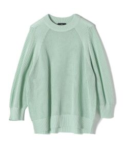 SHIPS / シップス ニット・セーター | PrimaryNavyLabel:コットンメッシュラグランプルオーバー