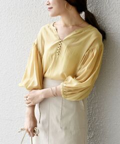 SHIPS / シップス シャツ・ブラウス | バックリボンボリュームスリーブブラウス