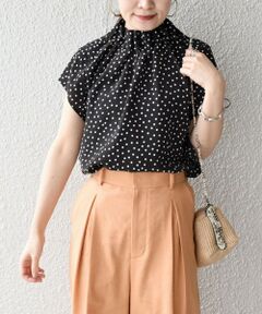 SHIPS / シップス シャツ・ブラウス | 〈手洗い可能〉ハイネックショートスリーブブラウス◇