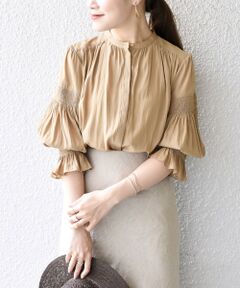 SHIPS / シップス シャツ・ブラウス | シャーリング7分袖ブラウス
