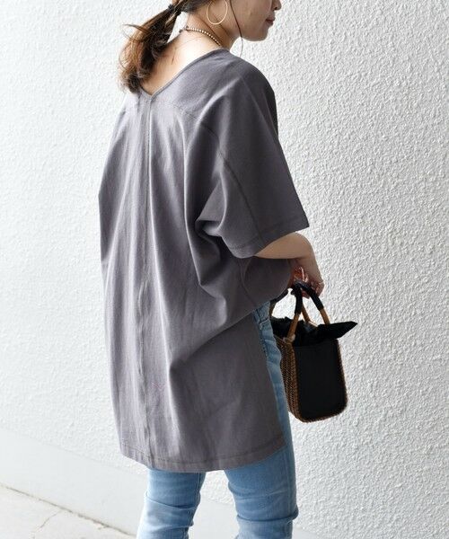 SHIPS for women / シップスウィメン カットソー | 【WEB限定】〈UVカット〉USAコットンルーズVネックTEE◇ | 詳細12