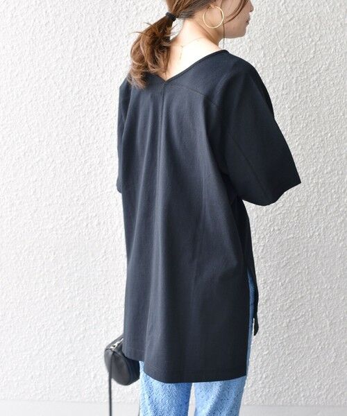 SHIPS for women / シップスウィメン カットソー | 【WEB限定】〈UVカット〉USAコットンルーズVネックTEE◇ | 詳細21