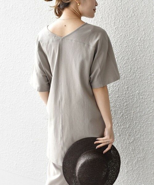 SHIPS for women / シップスウィメン カットソー | 【WEB限定】〈UVカット〉USAコットンルーズVネックTEE◇ | 詳細30