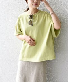 【WEB限定】〈UVカット〉USAコットンサイズチョイススリットTEE◇