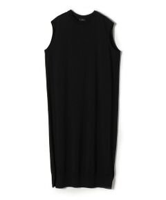 SHIPS / シップス ロング・マキシ丈ワンピース | SHIPS Primary Navy Label:ノースリーブソリッドニットワンピース