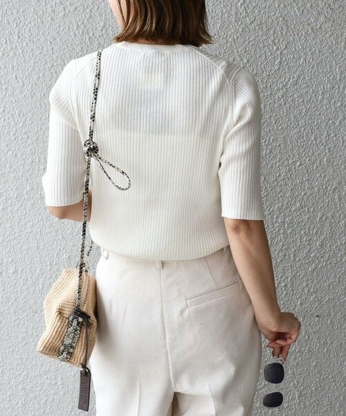 SHIPS / シップス ニット・セーター | コットンシルク ヘンリーネックリブトップス | 詳細10