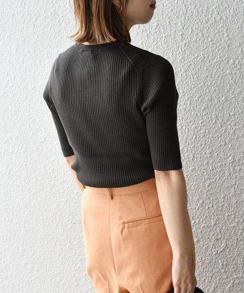 SHIPS / シップス ニット・セーター | コットンシルク ヘンリーネックリブトップス | 詳細15