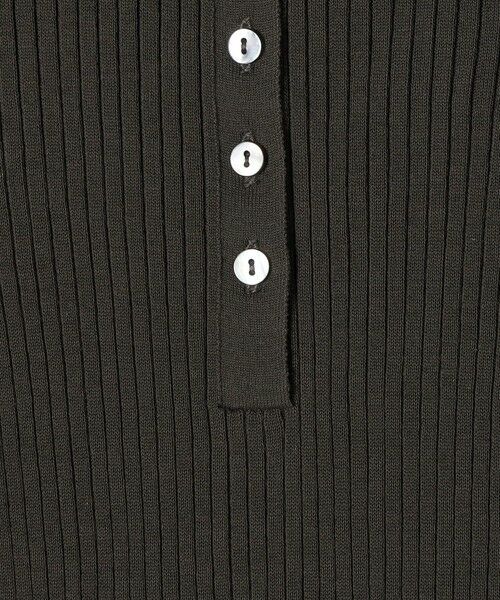 SHIPS / シップス ニット・セーター | コットンシルク ヘンリーネックリブトップス | 詳細12