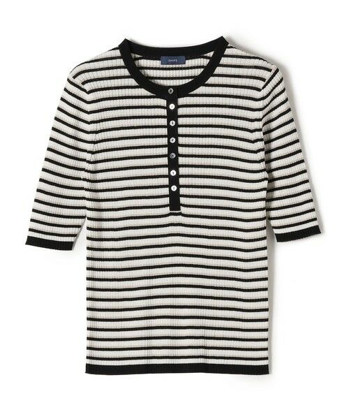 SHIPS / シップス ニット・セーター | コットンシルク ヘンリーネックリブトップス | 詳細19