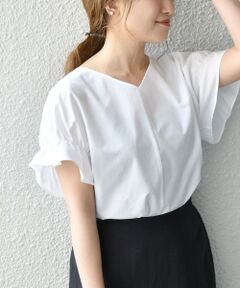 SHIPS / シップス シャツ・ブラウス | SHIPS any: 〈ウォッシャブル〉カフ シャーリング デザイン ブラウス