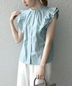 SHIPS / シップス シャツ・ブラウス | SHIPS any: ストライプ フリル スリーブ シャツ〈ウォッシャブル〉