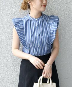 SHIPS / シップス シャツ・ブラウス | SHIPS any: ストライプ フリル スリーブ シャツ〈ウォッシャブル〉