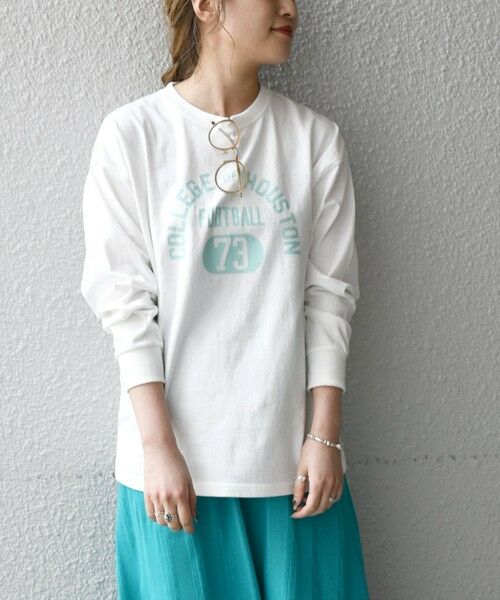 SHIPS for women / シップスウィメン Tシャツ | 【SHIPS any別注】THE KNiTS: カレッジ ロングスリーブ TEE | 詳細3