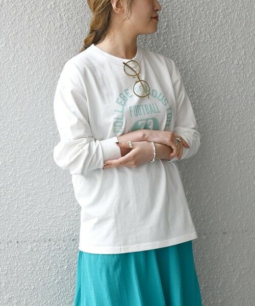 SHIPS for women / シップスウィメン Tシャツ | 【SHIPS any別注】THE KNiTS: カレッジ ロングスリーブ TEE | 詳細4