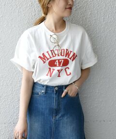 【SHIPS any別注】THE KNiTS: カレッジ ショートスリーブ TEE
