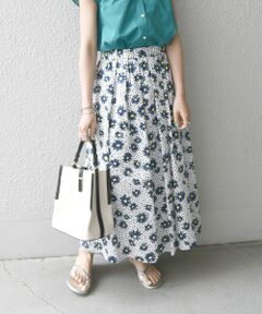 SHIPS / シップス ロング・マキシ丈スカート | SHIPS any: ランダムタック フラワー フレアスカート