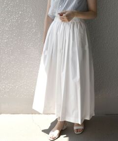 SHIPS / シップス ロング・マキシ丈スカート | SHIPS any: ランダムタック コットン フレアスカート〈ウォッシャブル〉