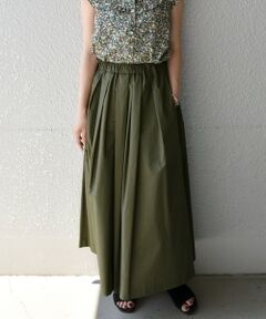 SHIPS / シップス ロング・マキシ丈スカート | SHIPS any: ランダムタック コットン フレアスカート〈ウォッシャブル〉