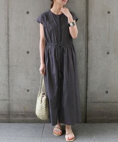 SHIPS / シップス ロング・マキシ丈ワンピース | SHIPS any: エンブロイダリー ギャザー ワンピース〈ウォッシャブル〉