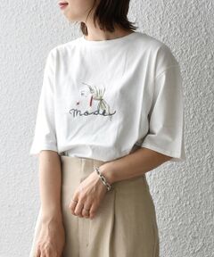 SHIPS / シップス カットソー | ドローイングプリントTEE