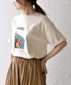 SHIPS / シップス カットソー | ドローイングプリントTEE