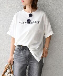 SHIPS / シップス カットソー | ロールアップロゴプリントTEE◇