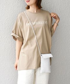 SHIPS / シップス カットソー | ロールアップロゴプリントTEE◇