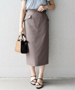 SHIPS / シップス ロング・マキシ丈スカート | リネンライクタイトスカート◇