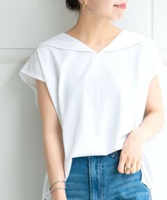 SHIPS any: セーラーカラー TEE〈ウォッシャブル〉