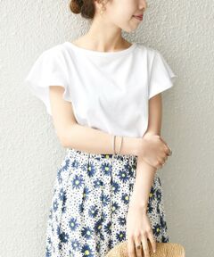 SHIPS any: ラッフル ショートスリーブ TEE〈ウォッシャブル〉