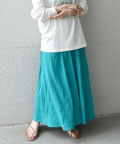 SHIPS / シップス ロング・マキシ丈スカート | SHIPS any:サイドリボン ギャザースカート