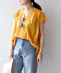 SHIPS / シップス シャツ・ブラウス | エンブロイダリーカフタンブラウス