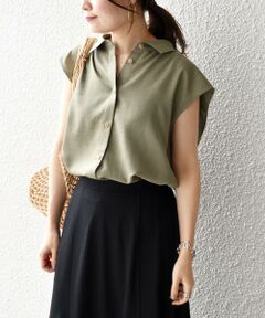 SHIPS / シップス シャツ・ブラウス | リネンライクノースリーブシャツ◇